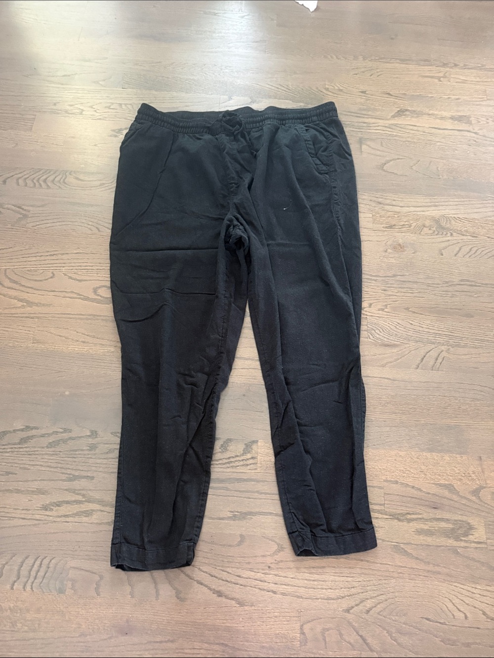 Women’s  Black Casual Drawstring Pants TALL